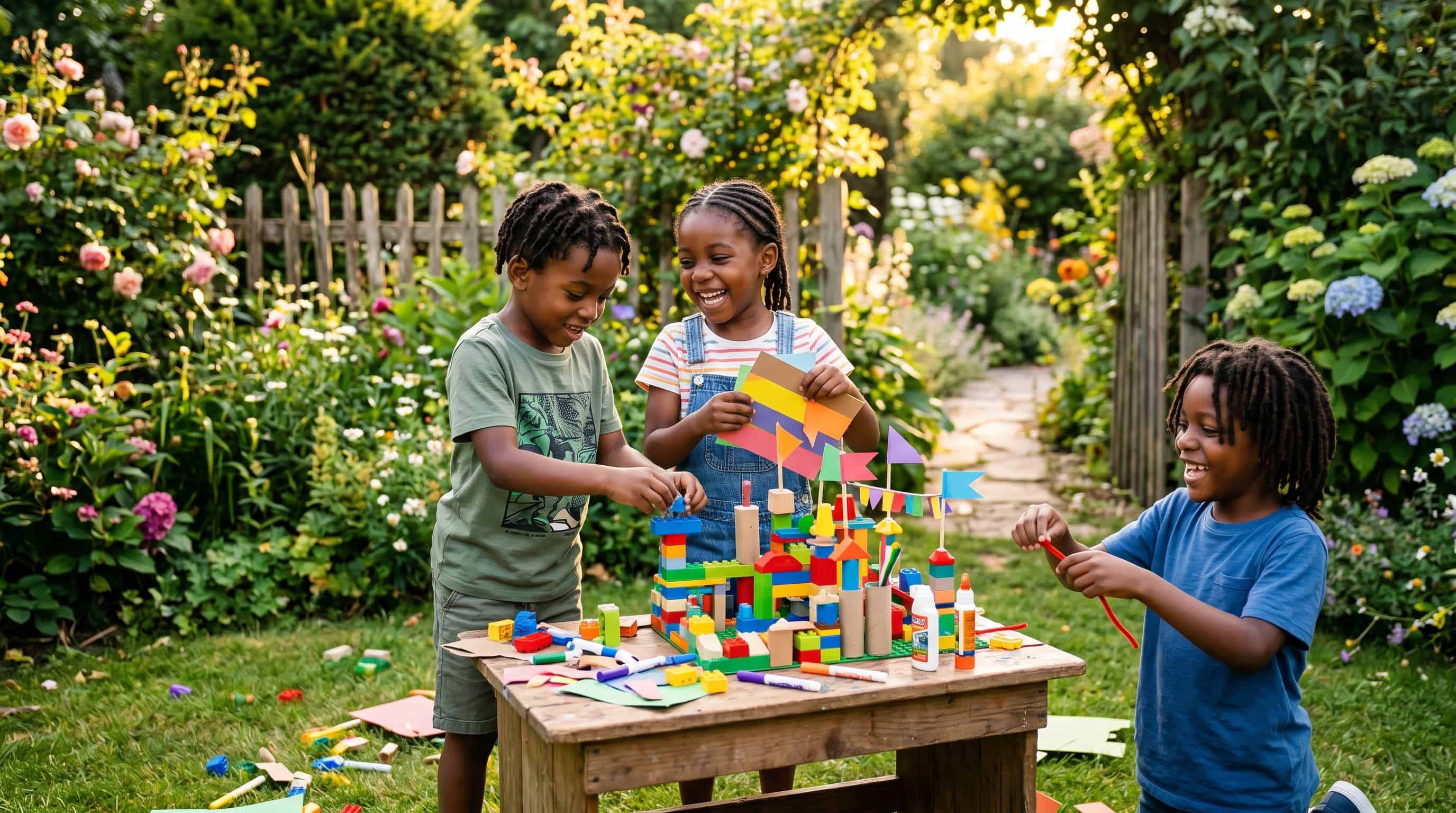 Group of happy children
